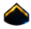 Insígnias Chevron Metálicas Dourada e Prateada 1